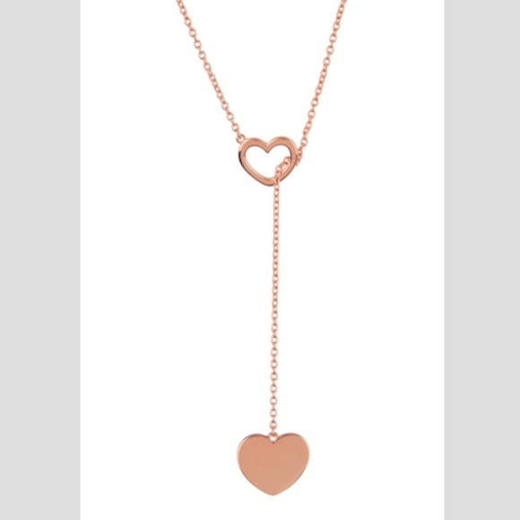 Argento Vivo Jewelry - Argento Vivo Rose Gold Open Heart Necklace